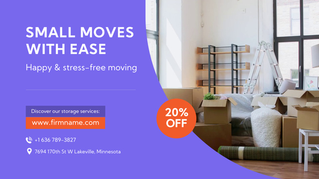 Small Moving Service Offer At Reduced Price Full HD video Design Template