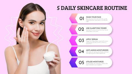 Daily Skincare Routine Timeline Design Template