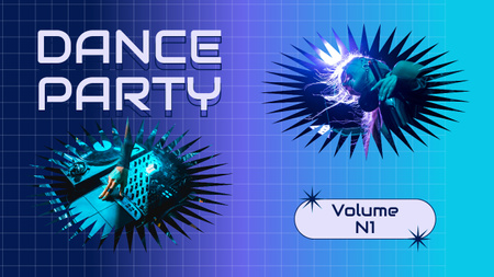 Dance Party Announcement with Dj Youtube Thumbnail Design Template