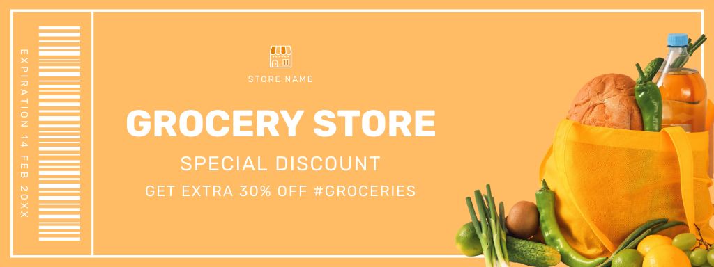 Template di design Grocery Store Offer Coupon