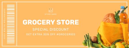 Grocery Store Offer Coupon Design Template