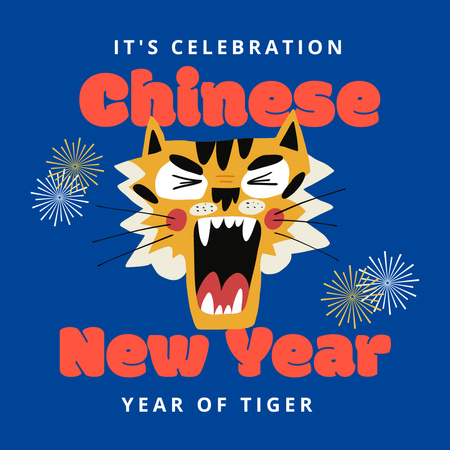 Designvorlage Chinese New Year Holiday Greeting für Instagram