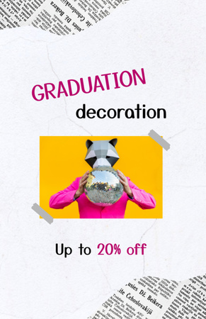 Graduation Decoration Discount Flyer 5.5x8.5in tervezősablon
