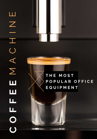 Coffee machine Offer Poster 28x40in Design Template