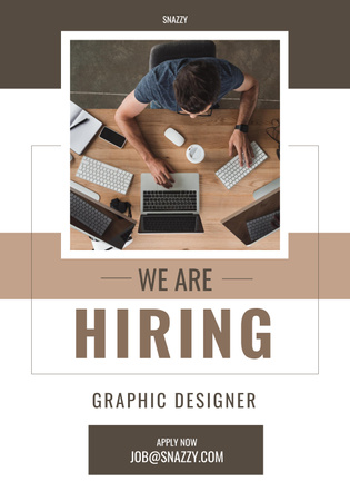 Graphic Designer Open Position  Poster 28x40in Design Template