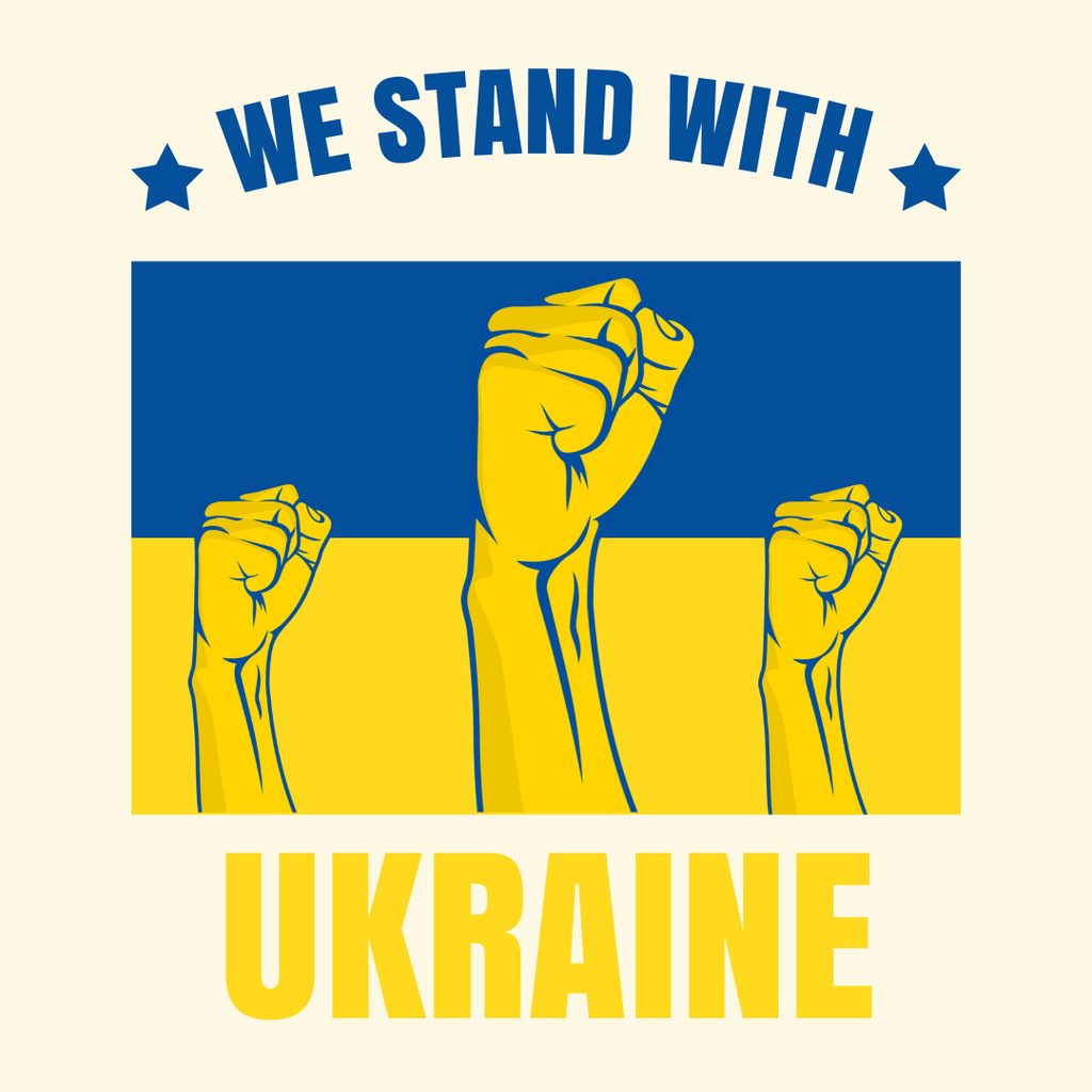 Intense Awareness about the War in Ukraine Instagram Design Template