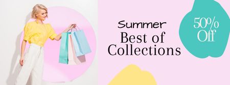 Template di design Summer Clothing Collection Offer Facebook cover