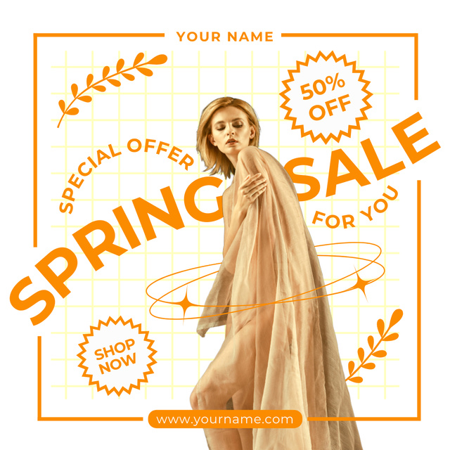 Spring Sale Special Offer for Women Instagram AD tervezősablon