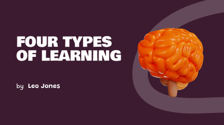 Types of Learning Presentation Wide Design Template