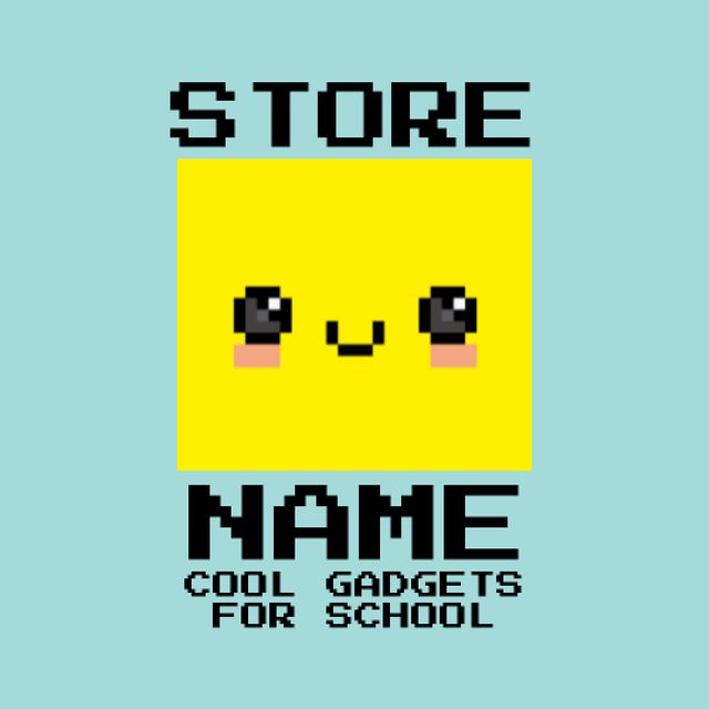 School Store Ad with Offer of Cool Gadgets Animated Logo Tasarım Şablonu