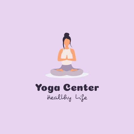 Woman Practicing Yoga Logo – шаблон для дизайну