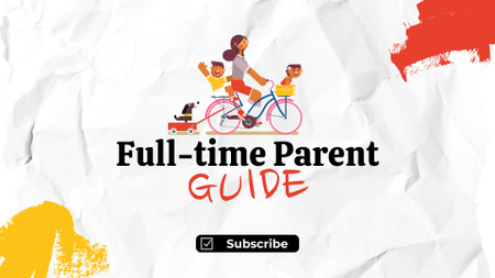 Plantilla de diseño de Guía útil para padres a tiempo completo Episodio de video YouTube intro 