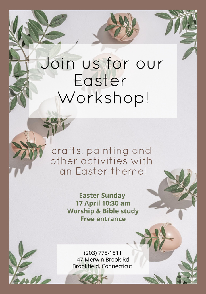 Easter Holiday Workshop Ad Poster 28x40inデザインテンプレート