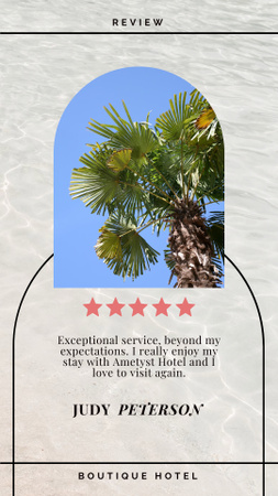 Tourist Review with Palm Tree Instagram Story Design Template