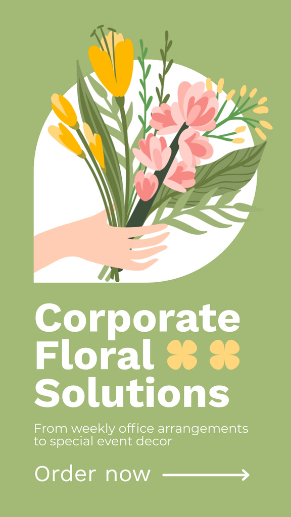 Special Corporate Floral Decor Offer Instagram Story Design Template