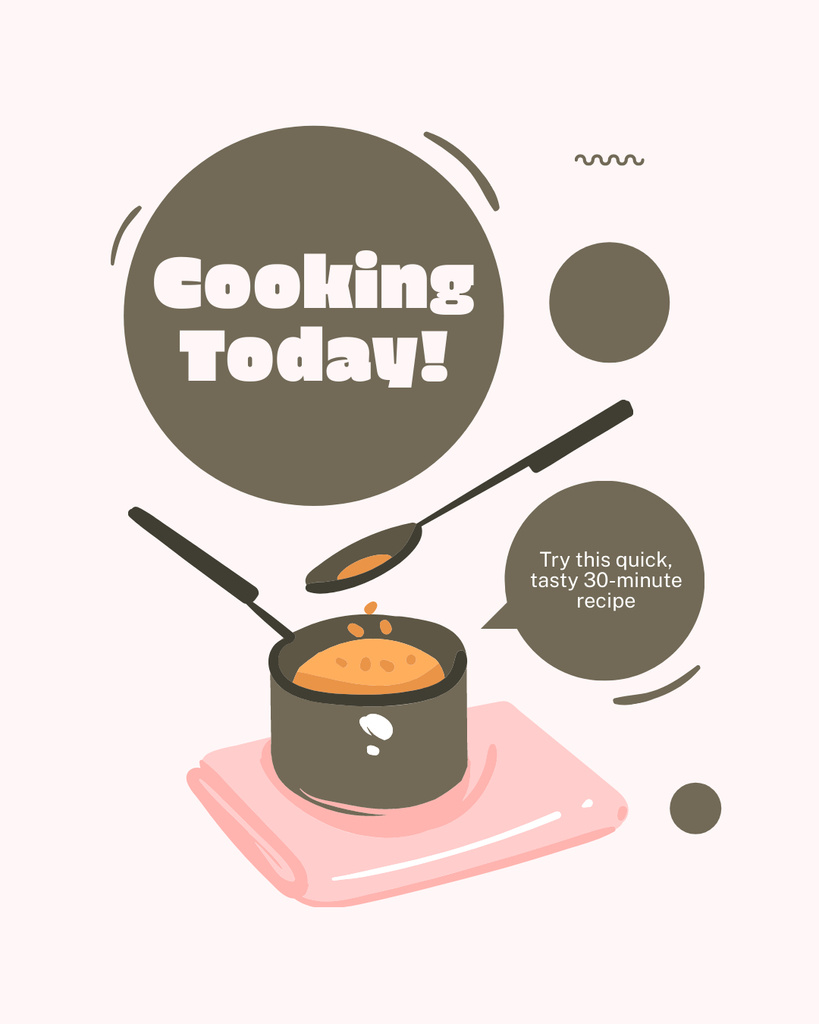 Home Cooking As Social Media Trend Instagram Post Vertical – шаблон для дизайну