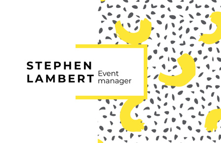 Platilla de diseño Event Manager Services Offer with Pattern Business Card 85x55mm