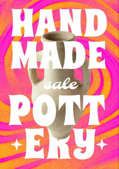 Handmade Pottery Promotion with Clay Pot Flyer A7 tervezősablon