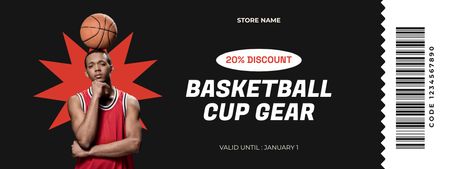 Top-notch Basketball Gear and Equipment With Discount offer Coupon Design Template