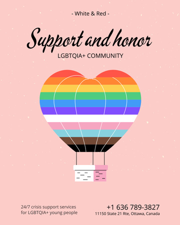 Pride Month Celebration Poster 16x20in Design Template
