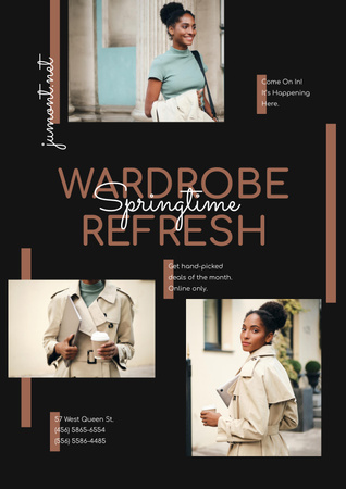 Ontwerpsjabloon van Poster van Woman in Stylish Outfit with Elegant Accessories