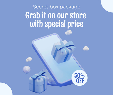 Electronic Gift Boxes Special Price Facebook Design Template