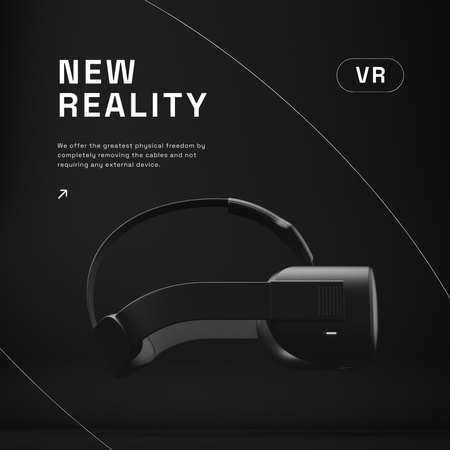 Virtual Reality Glasses Sale Ad Instagram tervezősablon