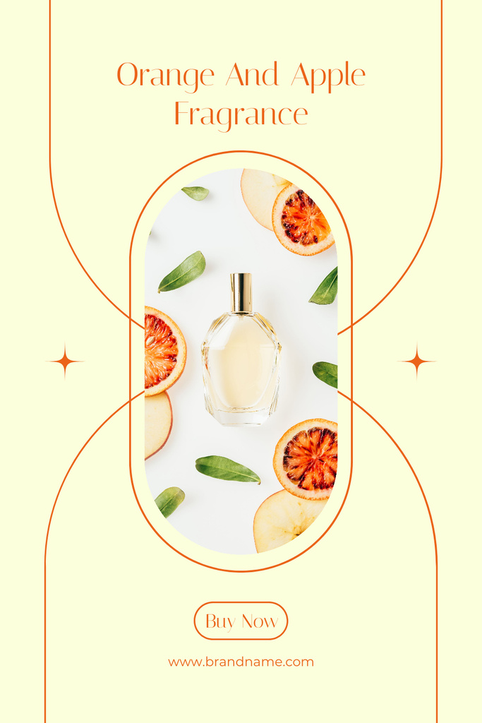 Orange and Apple Fragrance Ad Pinterest Design Template