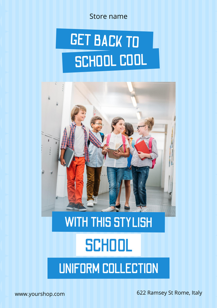 Back to School Special Offer For Uniform Collection Poster B2 Design Template