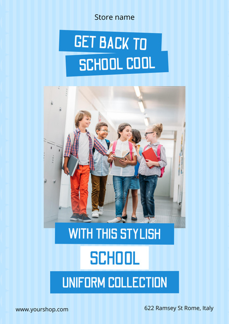 Back to School Special Offer For Uniform Collection Poster B2 Πρότυπο σχεδίασης