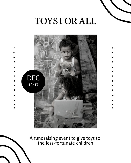 Donation of Toys for African American Children Poster 16x20in Design Template