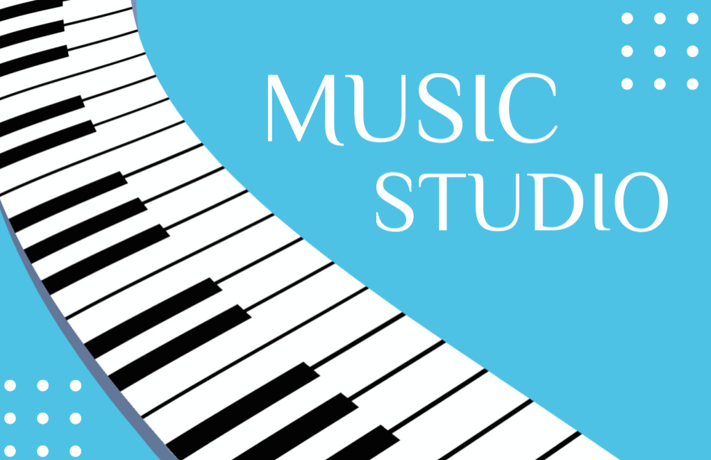 Highly Professional Music Studio Service Promotion Business Card 85x55mmデザインテンプレート
