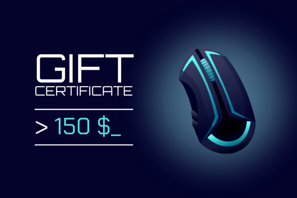 Plantilla de diseño de Ultimate Gaming Gear Discount Gift Certificate 