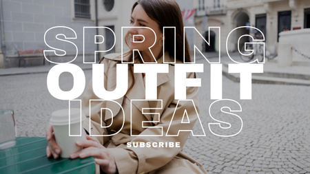 Suggestion of Stylish Spring Outfits Ideas Youtube Thumbnail Design Template