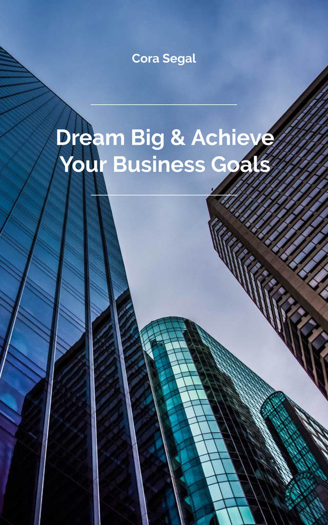 A Guide to Achieving Dreams and Goals in Business Book Cover Design Template