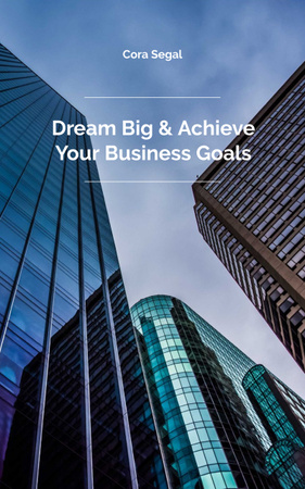 A Guide to Achieving Dreams and Goals in Business Book Cover tervezősablon