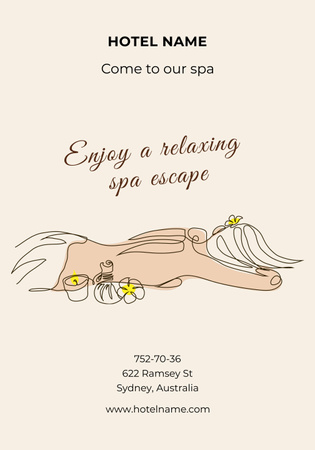 SPA Services Offer Poster 28x40in Design Template
