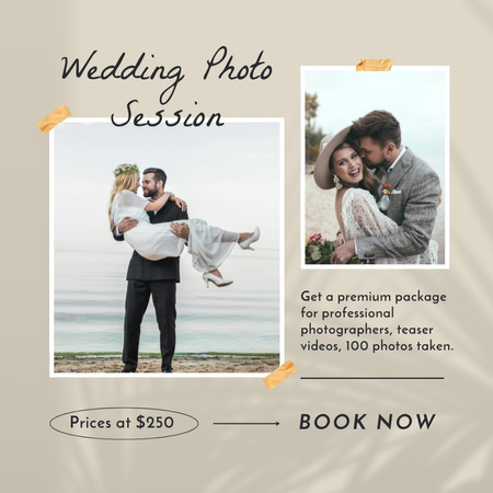 Modèle de visuel Wedding Photo Session - Instagram