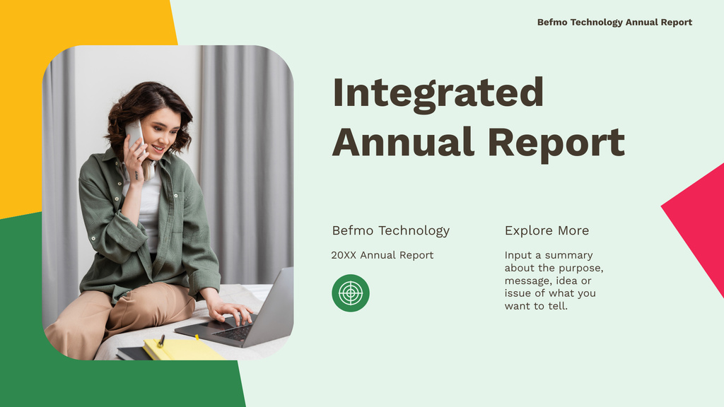 Designvorlage Responsible Company Annual Report And Charts für Presentation Wide