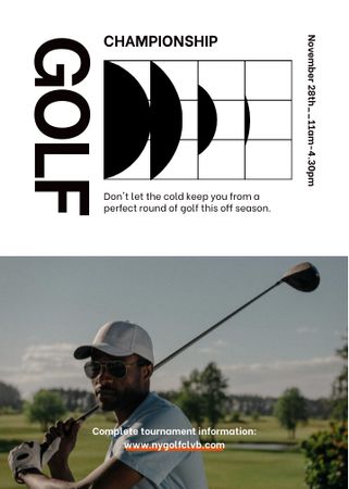 Plantilla de diseño de Golf Championship Announcement Invitation 