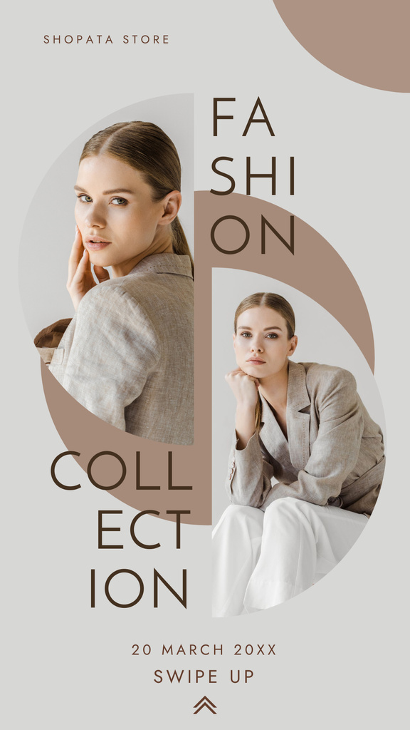 Exquisite Fashion Collection Promotion With Suit Instagram Story Modelo de Design