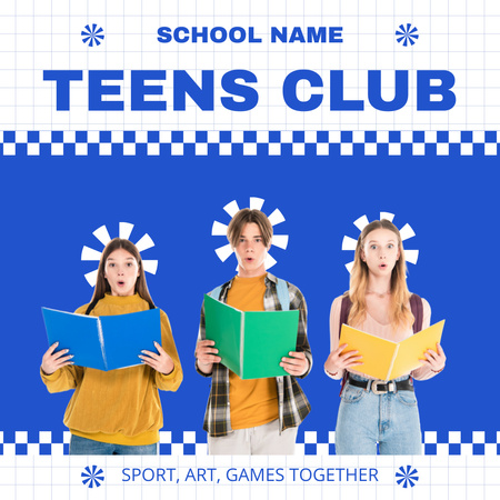 Teen's Club With Lots Of Activities Instagram Design Template