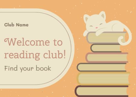 Ontwerpsjabloon van Card van Book Club Invitation