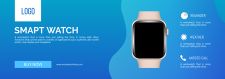 Designvorlage Angebot zum Verkauf von modernen Smartwatches für Tumblr