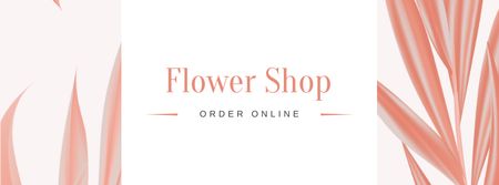 Plantilla de diseño de Flower Shop Services Offer Facebook cover 