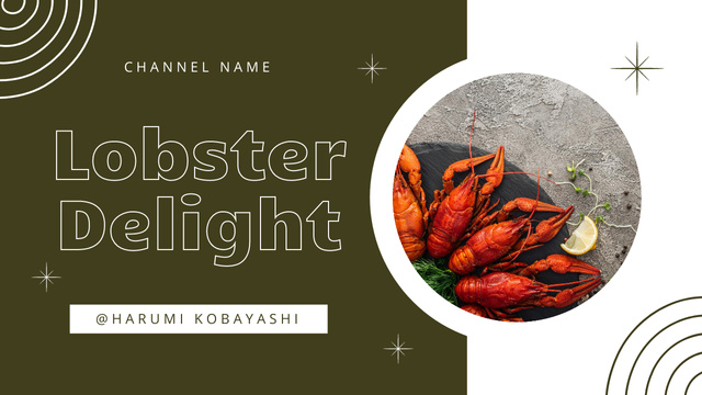 Ontwerpsjabloon van Youtube Thumbnail van Ad of Food Blog with Delicious Lobster