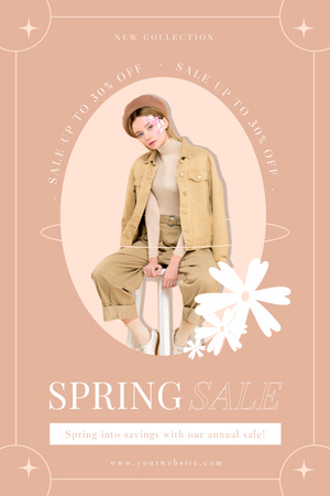 Platilla de diseño Spring Season Sale Announcement Pinterest
