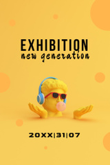 Lovely Exhibition Announcement With Sculpture