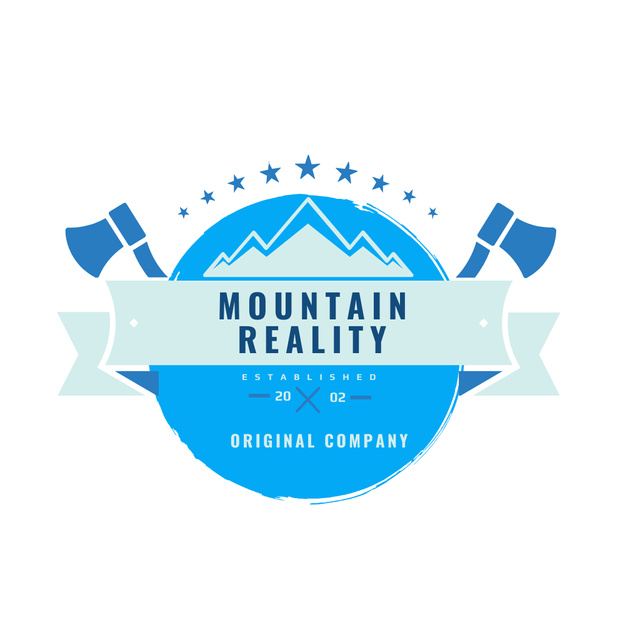 Template di design Mountain reality logo design Logo
