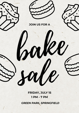 Bakery Sale Announcement Poster 28x40in Design Template